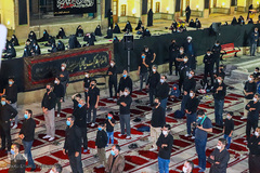 مراسم عزاداری شب سوم محرم در مسجد جامع زنجان