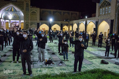 مراسم عزاداری شب سوم محرم در مسجد جامع زنجان