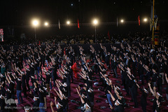 عزاداری شب تاسوعای حسینی هیات «ریحانة الحسین(ع)» با مداحی سیدمجید بنی فاطمه در پارک ارم تهران