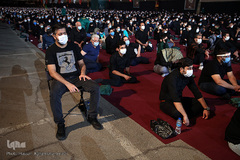 عزاداری شب تاسوعای حسینی هیات «ریحانة الحسین(ع)» با مداحی سیدمجید بنی فاطمه در پارک ارم تهران