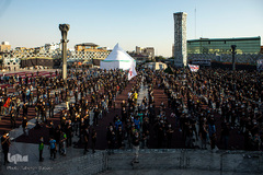 خیمه سوزان غروب عاشورا در میدان امام حسین(ع)