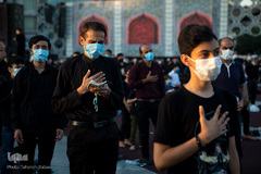 خیمه سوزان غروب عاشورا در میدان امام حسین(ع)