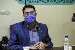  محمد کمالی، مسئول انتشارات مؤسسه اندیشه‌سازان نور در مراسم رونمایی از کتاب «تولد یک تراژدی