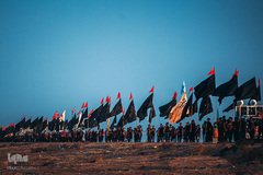 پیاده روی اربعین زائرین عراقی در مسیر بصره به کربلا