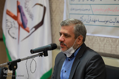 محمود کریمی، معاون آموزش مؤسسه مهد قرآن در دوازدهمین دوره آزمون سراسری حفظ کل قرآن همراه با ترجمه و تدبر «ترنم وحی»