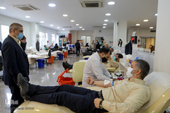 حضور گروه همخوانی محمد رسول الله(ص) در سازمان انتقال خون