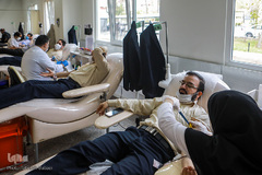 حضور گروه همخوانی محمد رسول الله(ص) در سازمان انتقال خون