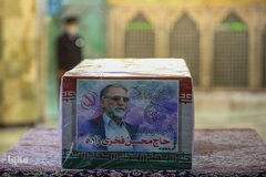 طواف دانشمند شهید فخری‌زاده بر گرد ضریح کریمه اهل بیت(ع)