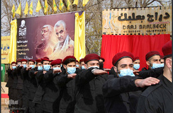 اولین سالگرد شهادت سردار سلیمانی و ابومهدی المهندس در لبنان