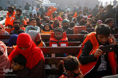 کوچ اجباری مسلمانان روهینگیایی به جزیره ای دورافتاده در بنگلادش