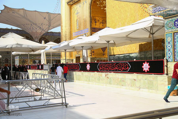 سیاه پوش شدن حرم امیرالمومنین (ع) در آستانه محرم