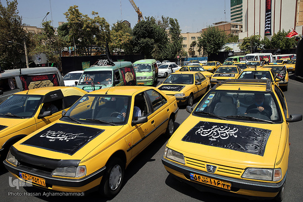 دسته عزاداران حسینی تاکسی رانان شهر تهران