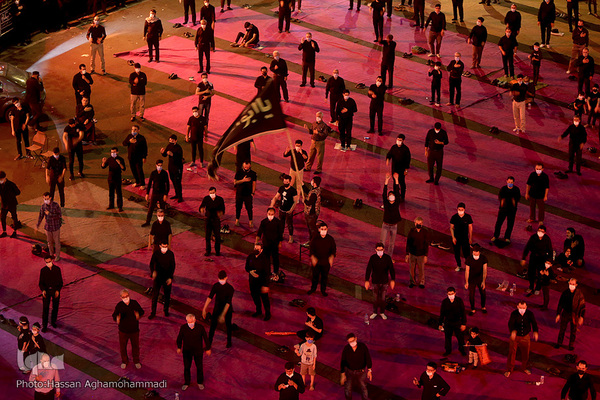مراسم عزاداری شب پنجم محرم در میدان فلسطین