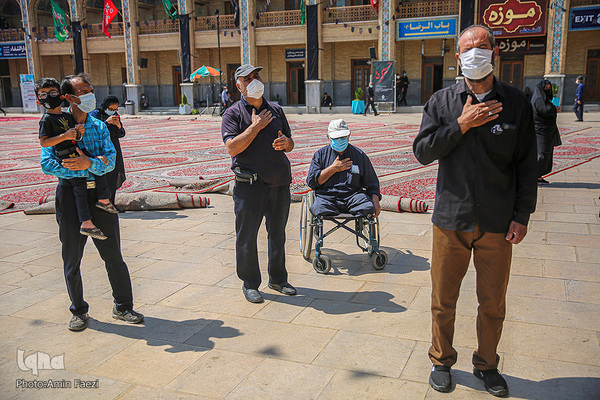 عزاداری روز تاسوعا در حرم مطهر شاهچراغ (ع)
