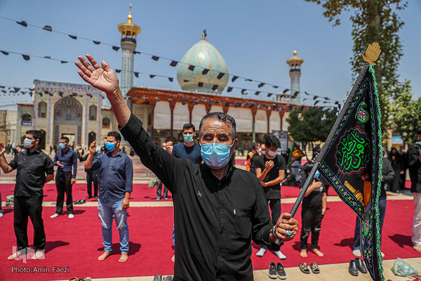 عزاداری روز تاسوعا در حرم مطهر شاهچراغ (ع)