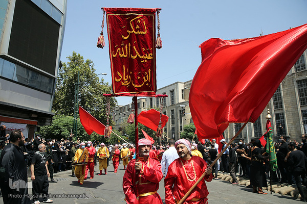 آئین خیمه سوزان ظهر عاشورا در بازار تهران