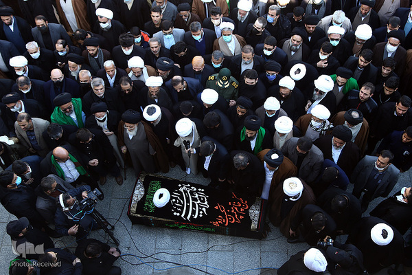 مراسم تشییع پیکر مرجع فقید شیعه، آیت‌الله‌ لطف‌الله صافی‌گلپایگانی (ره) در شهر مقدس قم