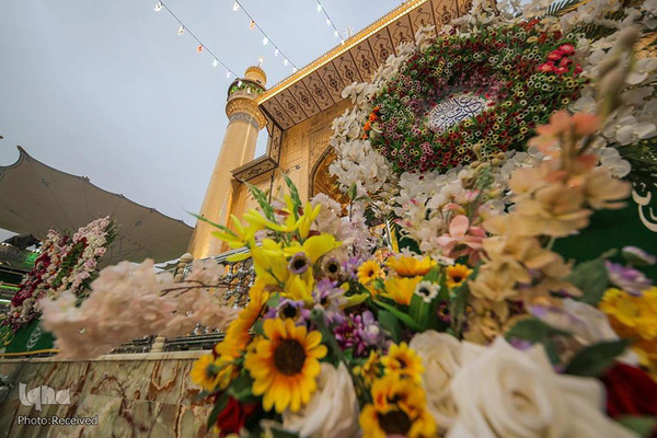 گل آرایی حرم نورانی امیرالمومنین حضرت علی(ع) در اعیاد شعبانیه