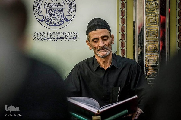 مراسم جز خوانی قرآن در حرم مطهر امام علی (ع)