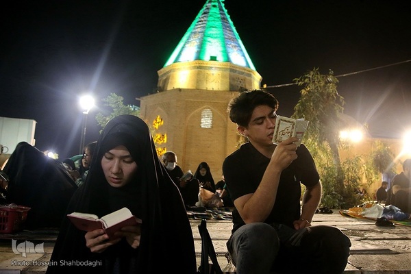 مراسم احیای شب ۲۳ رمضان در گلزار شهدای علی ابن جعفر قم