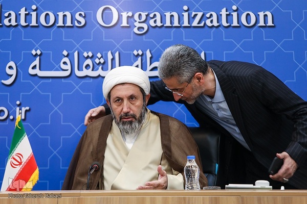 دیدار حجت‌الاسلام والمسلمین محمد‌مهدی ایمانی‌پور، رئیس سازمان فرهنگ و ارتباطات اسلامی با عبدالرحمن بن حمد بن جاسم بن حمد آل ثانی، وزیر فرهنگ قطر