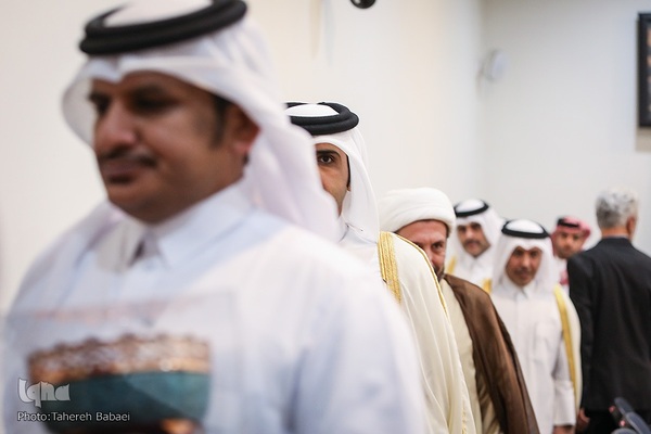 دیدار حجت‌الاسلام والمسلمین محمد‌مهدی ایمانی‌پور، رئیس سازمان فرهنگ و ارتباطات اسلامی با عبدالرحمن بن حمد بن جاسم بن حمد آل ثانی، وزیر فرهنگ قطر