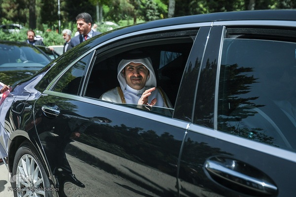 دیدار حجت‌الاسلام والمسلمین محمد‌مهدی ایمانی‌پور، رئیس سازمان فرهنگ و ارتباطات اسلامی با عبدالرحمن بن حمد بن جاسم بن حمد آل ثانی، وزیر فرهنگ قطر