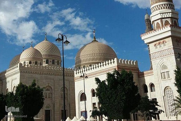مسجد جامع «ملت» بزرگترین مسجد یمن در صنعا، پایتخت این کشور