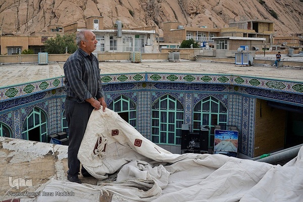 برپایی خیمه‌های عزا در زرقان استان فارس‎‎