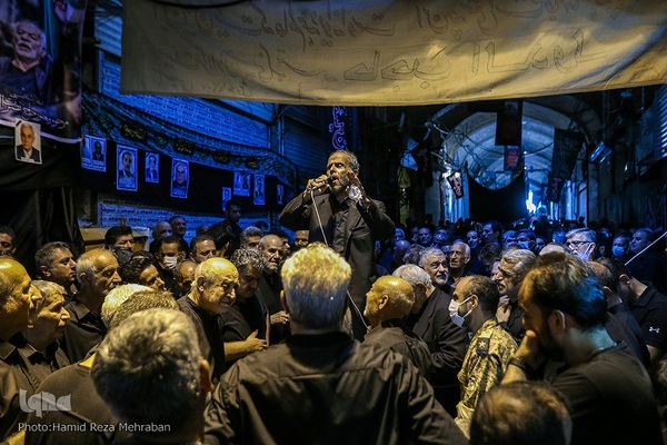 حسینیه ایران؛ عزاداری روز هشتم محرم در بازار تهران