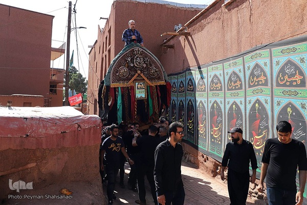 نخل‌گردانی روز عاشورا در روستای ابیانه