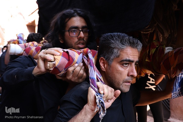 نخل‌گردانی روز عاشورا در روستای ابیانه