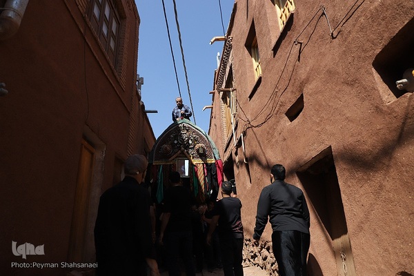 نخل‌گردانی روز عاشورا در روستای ابیانه
