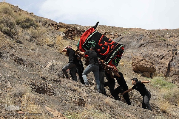 نخل‌گردانی روز عاشورا در روستای ابیانه