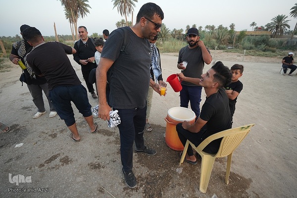 پیاده روی اربعین حسینی در منطقه طریق العلما و زرگه به سمت کربلای معلی