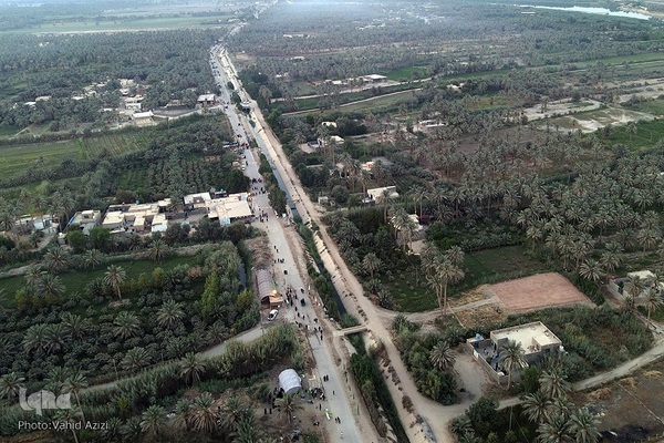 پیاده روی اربعین حسینی در منطقه طریق العلما و زرگه به سمت کربلای معلی