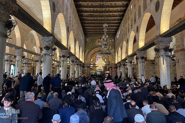 اولین نماز جمعه مسجدالاقصی در ماه مبارک رمضان