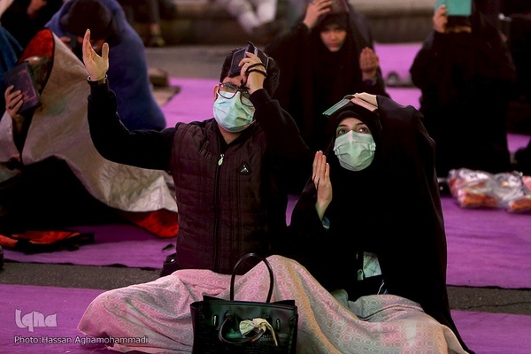 مراسم احیای شب ۲۳ ماه مبارک رمضان در مسجد امام صادق (ع) میدان فلسطین