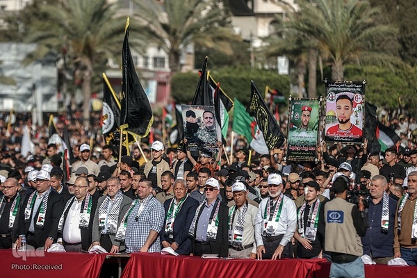 مراسم بزرگداشت شهدای نبرد «خون آزادگان» در غزه