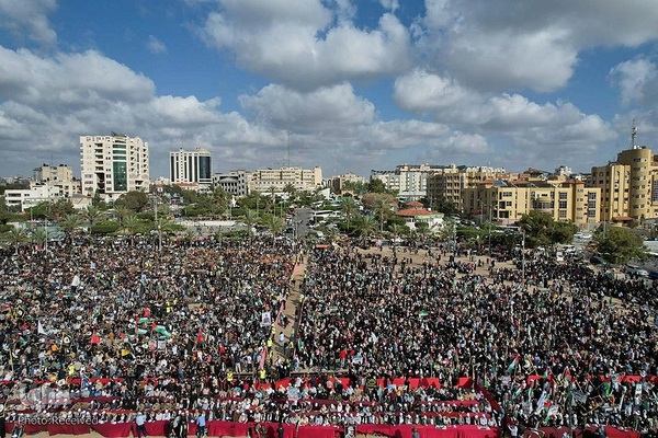 مراسم بزرگداشت شهدای نبرد «خون آزادگان» در غزه