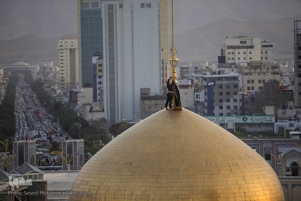 آیین سنتی اذن عزا در حرم مطهر رضوی