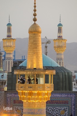 آیین سنتی اذن عزا در حرم مطهر رضوی