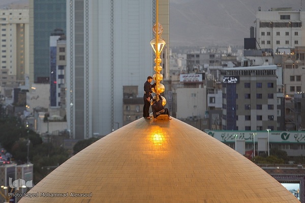 آیین سنتی اذن عزا در حرم مطهر رضوی