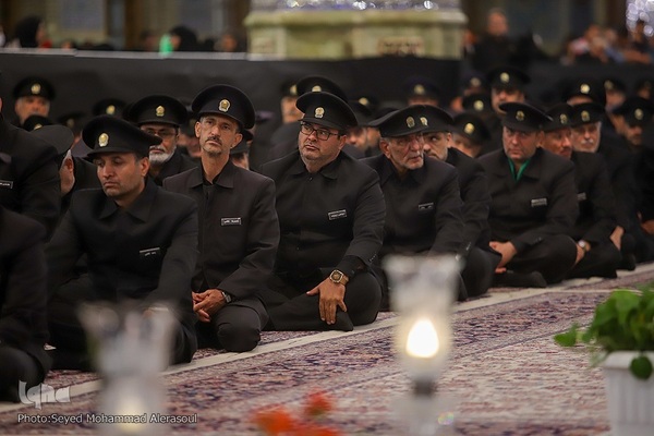 آیین سنتی اذن عزا در حرم مطهر رضوی