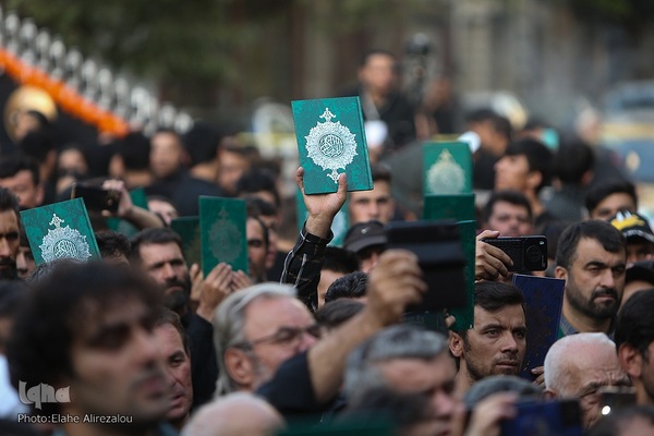 تجمع هیئات عزاداری و آیین نخل گردانی عصر تاسوعا