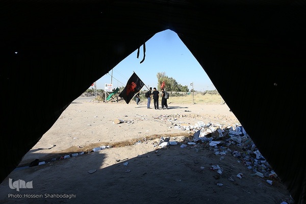 پیاده‌روی زائران اربعین از مسیر طریق الحسین(ع)