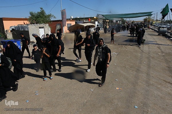 پیاده‌روی زائران اربعین از مسیر طریق الحسین(ع)