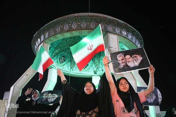 تجمع مردم اهواز در حمایت از جبهه مقاومت