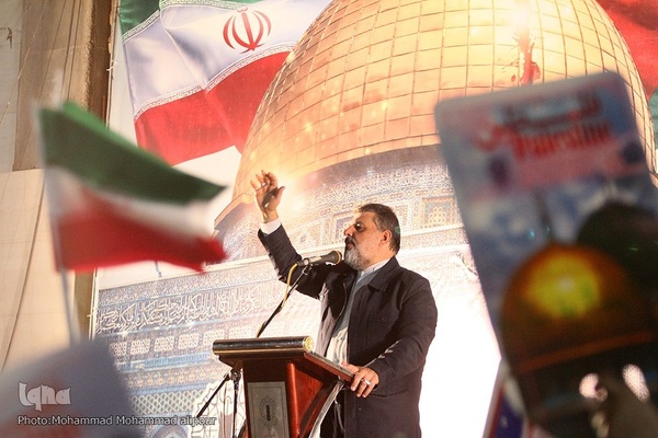 تجمع مردم اهواز در حمایت از جبهه مقاومت