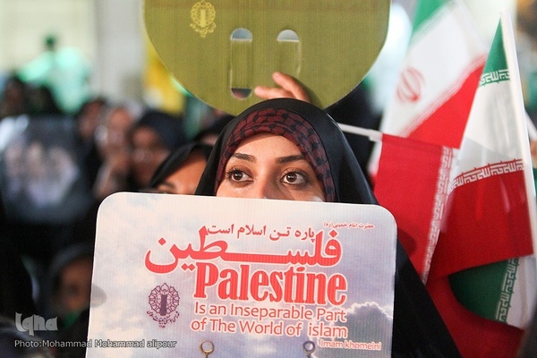 تجمع مردم اهواز در حمایت از جبهه مقاومت